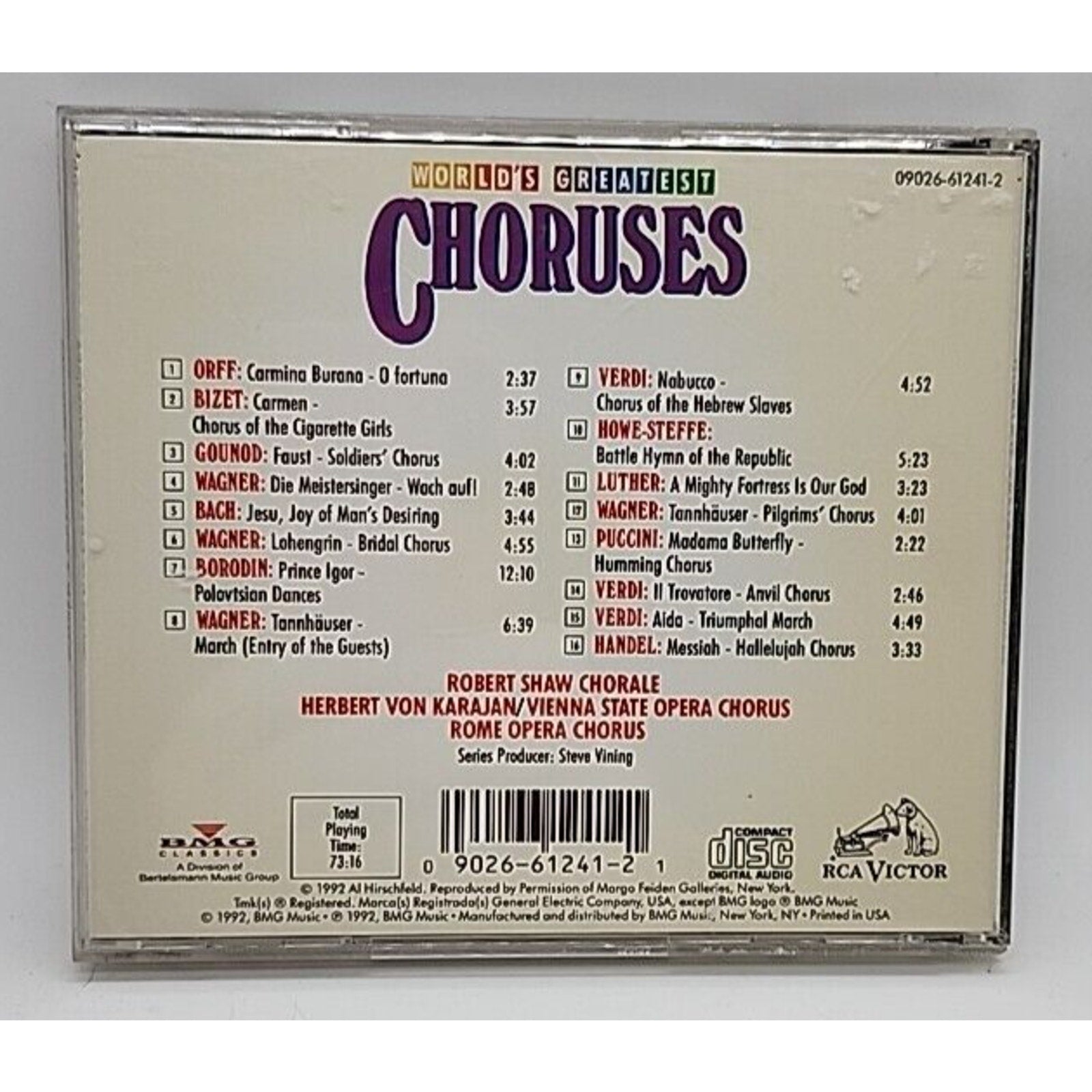 World's Greatest Choruses by Karajan / Rome Opera Chorus (CD, 1992)