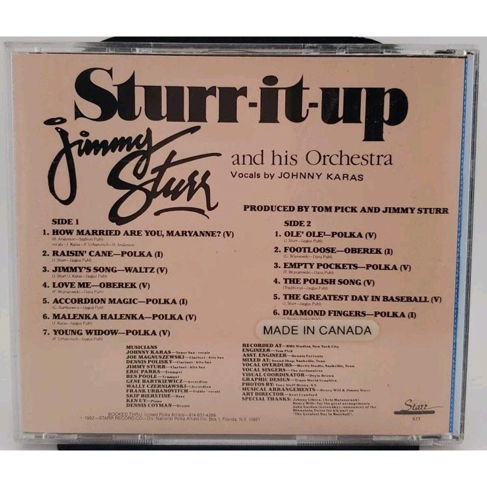Sturr It Up by Jimmy Sturr (CD, Apr-1993, Vanguard)