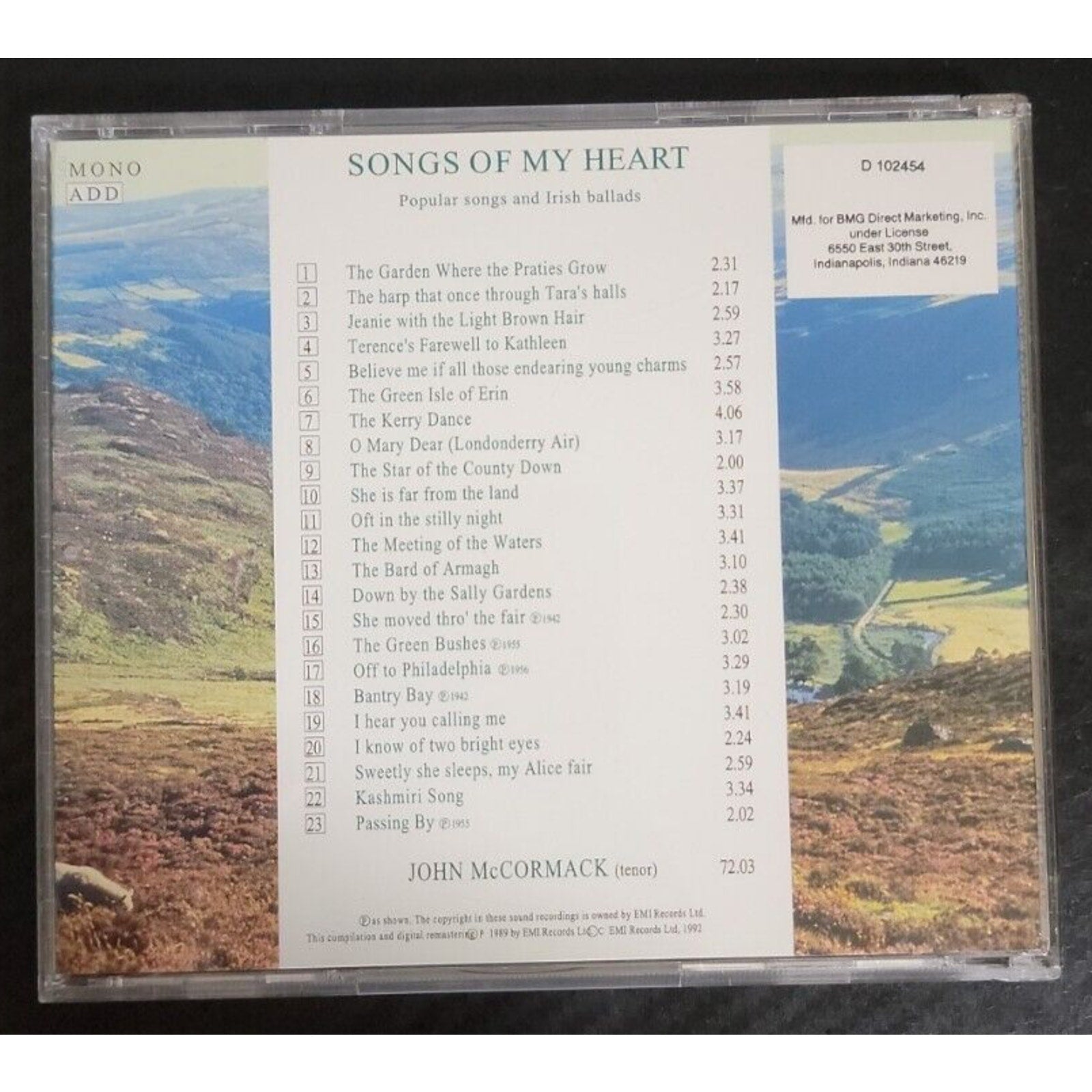 Songs Of My Heart John McCormack (CD)