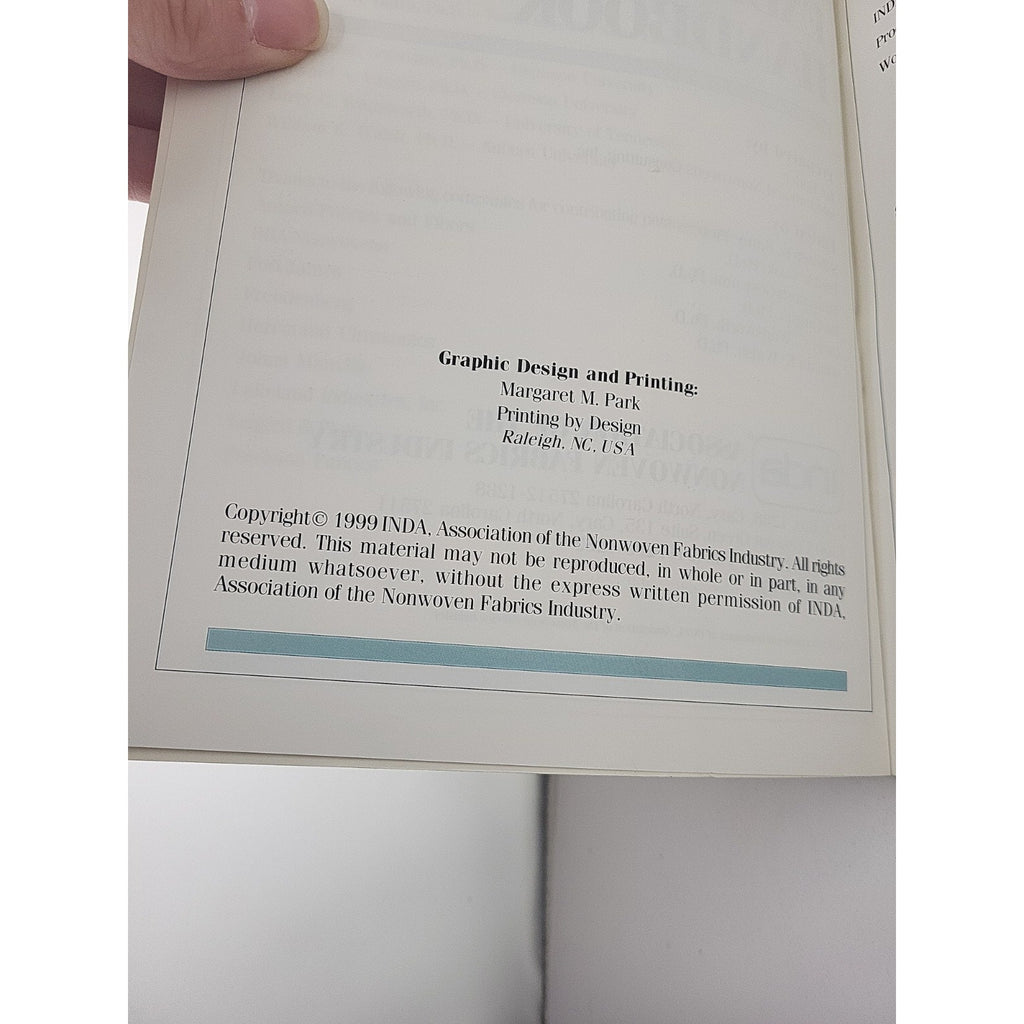 Nonwoven Fabrics Handbook 1999