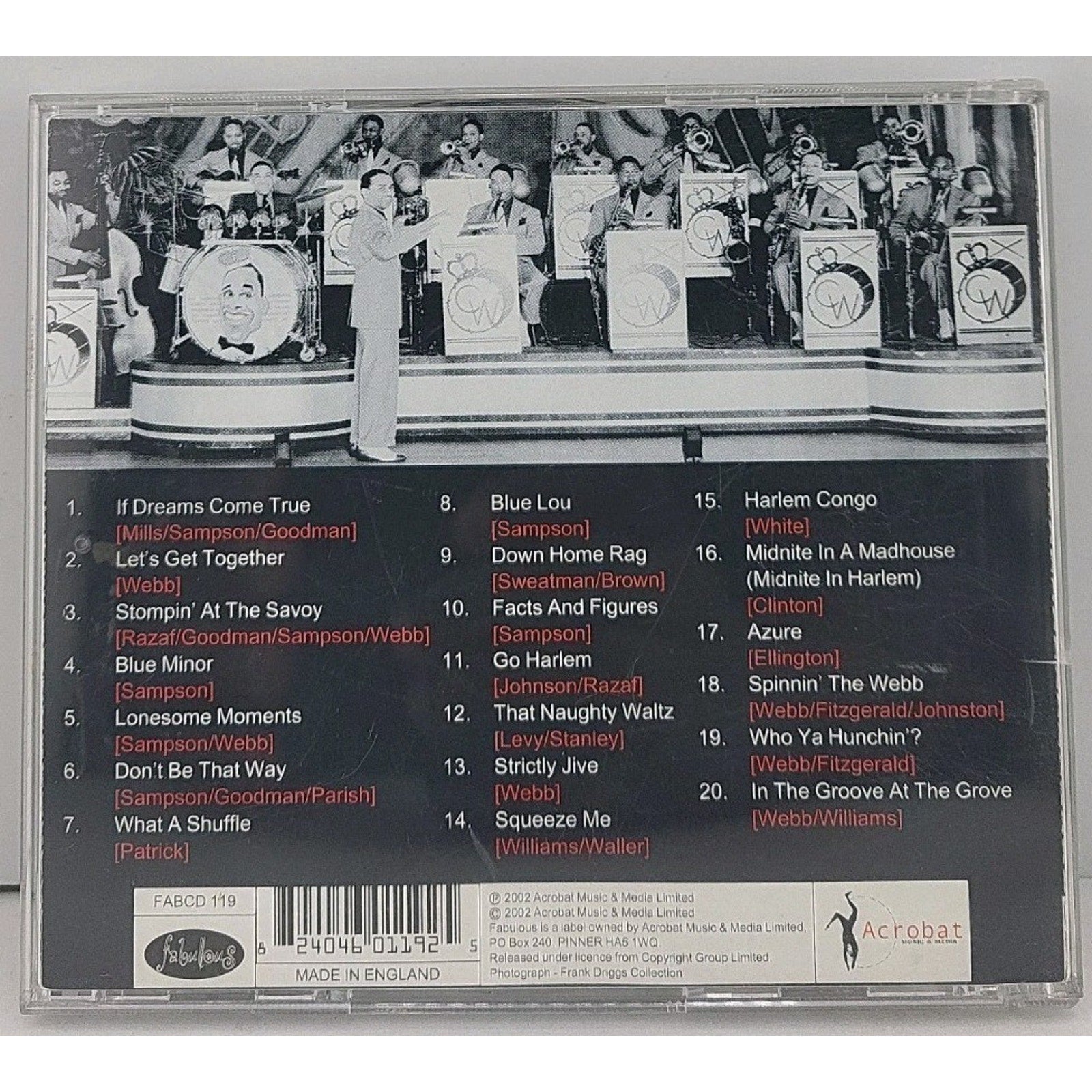 Stompin' at the Savoy by Webb, Chick (CD, 2003)