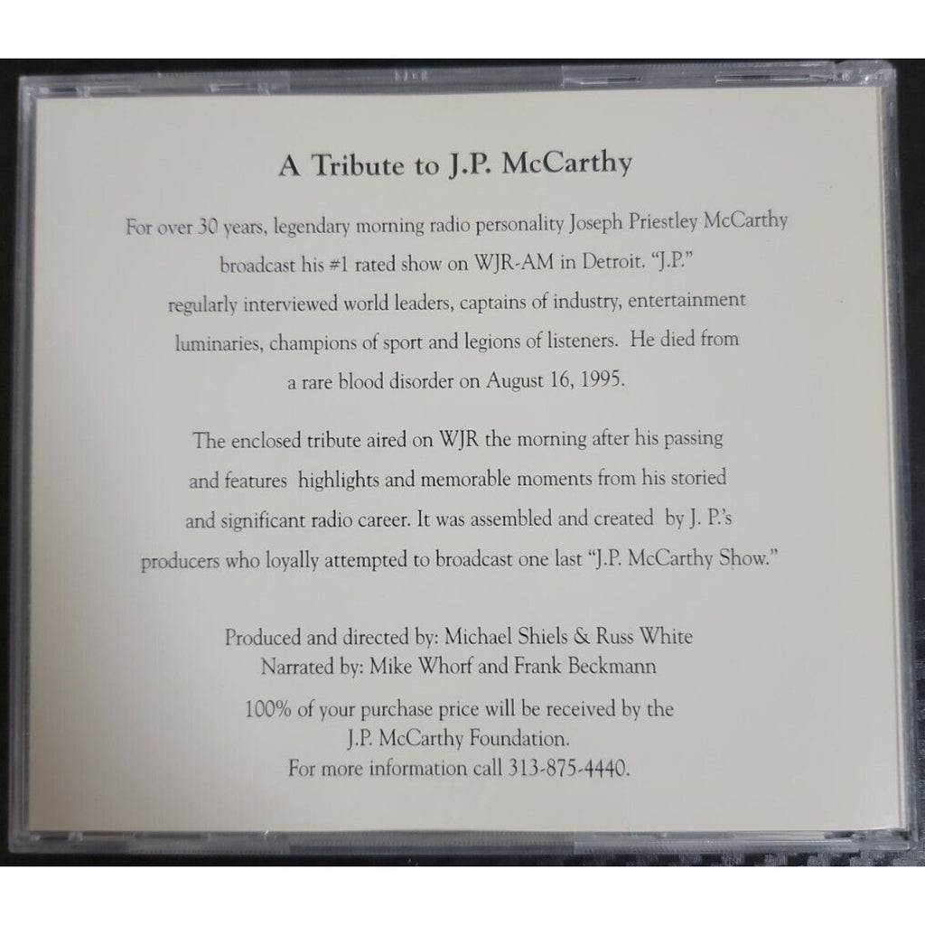 A Tribute To J.P. McCarthy (CD)