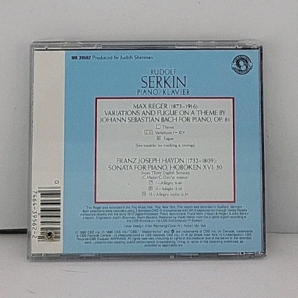 Sonata for Piano No 50 by Reger / Haydn / Serkin (CD, 2008)