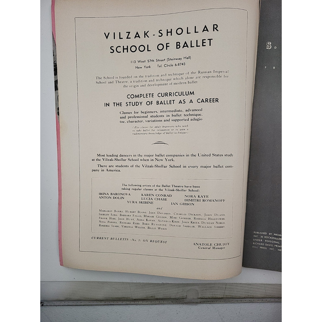 1942-1943 The Ballet Theatre Program - J 2611