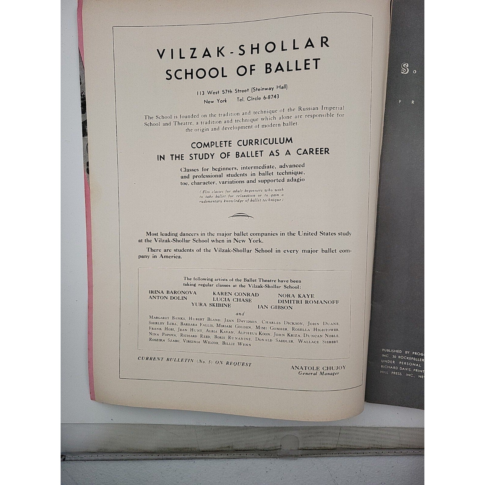1942-1943 The Ballet Theatre Program - J 2611