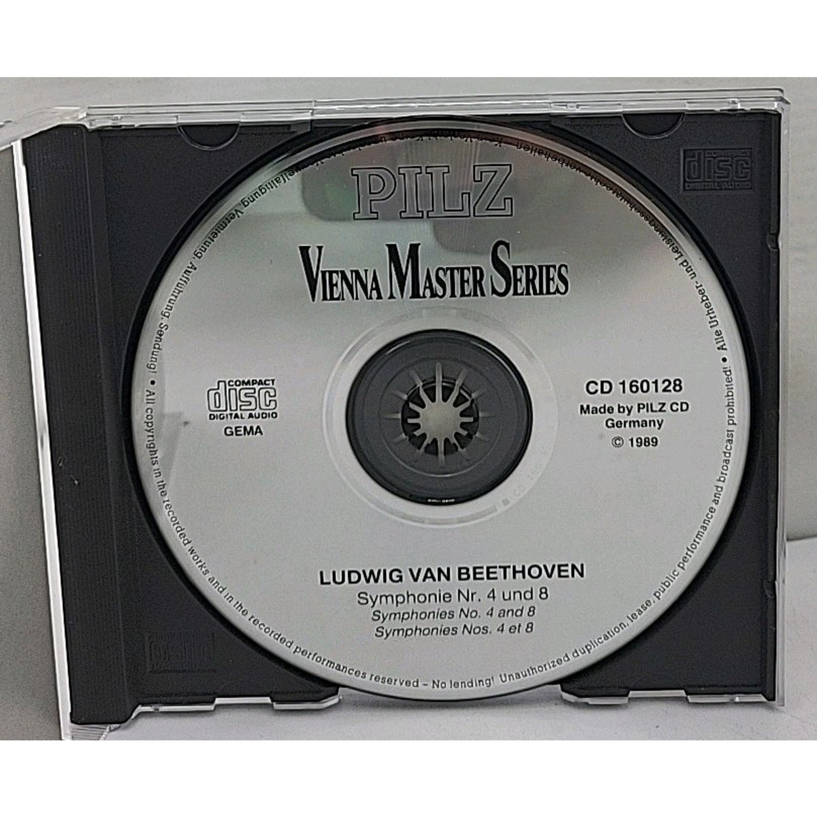 Beethoven: Symphonien Nr. 4 und Nr. 8 (Vienna Master Series) - Music CD