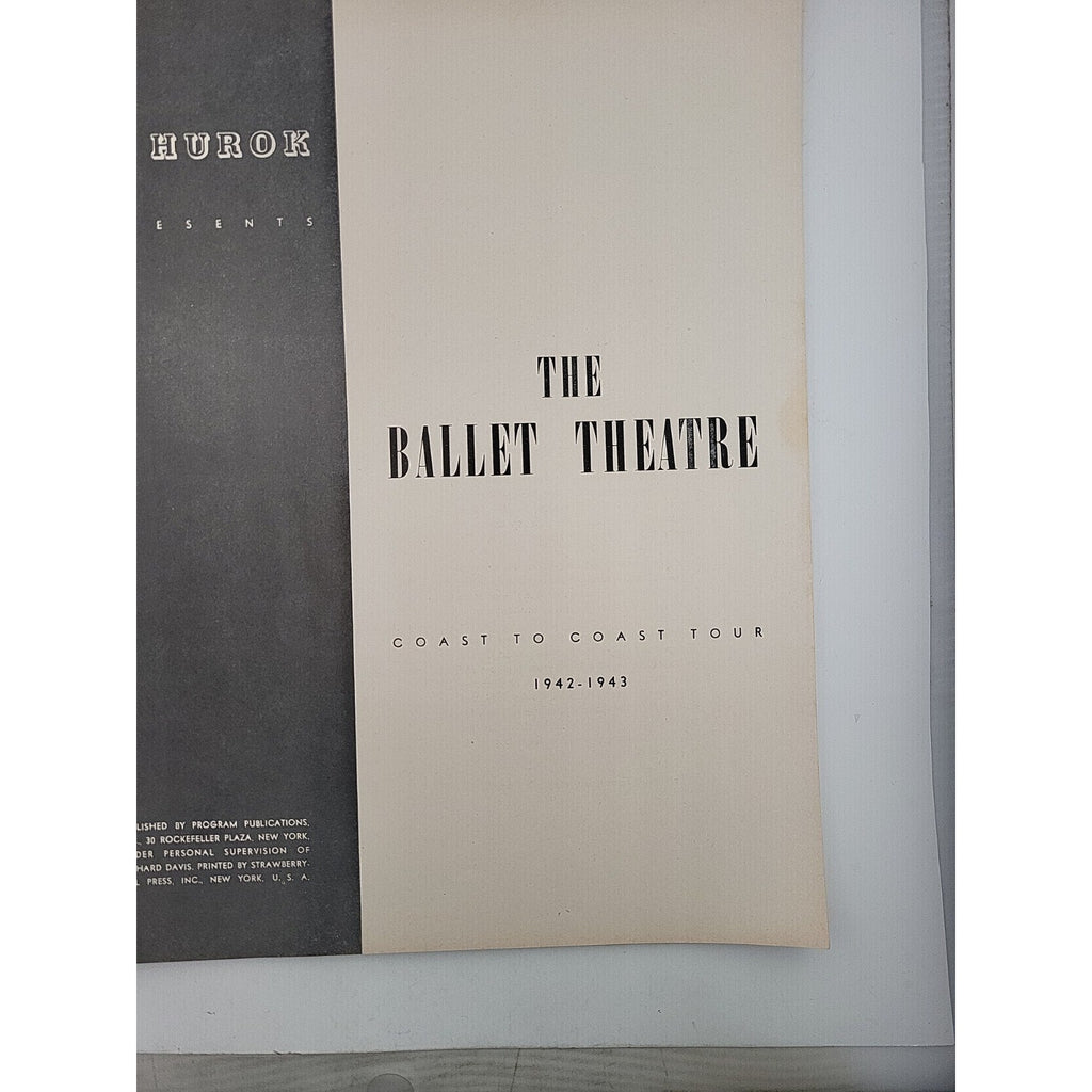 1942-1943 The Ballet Theatre Program - J 2611