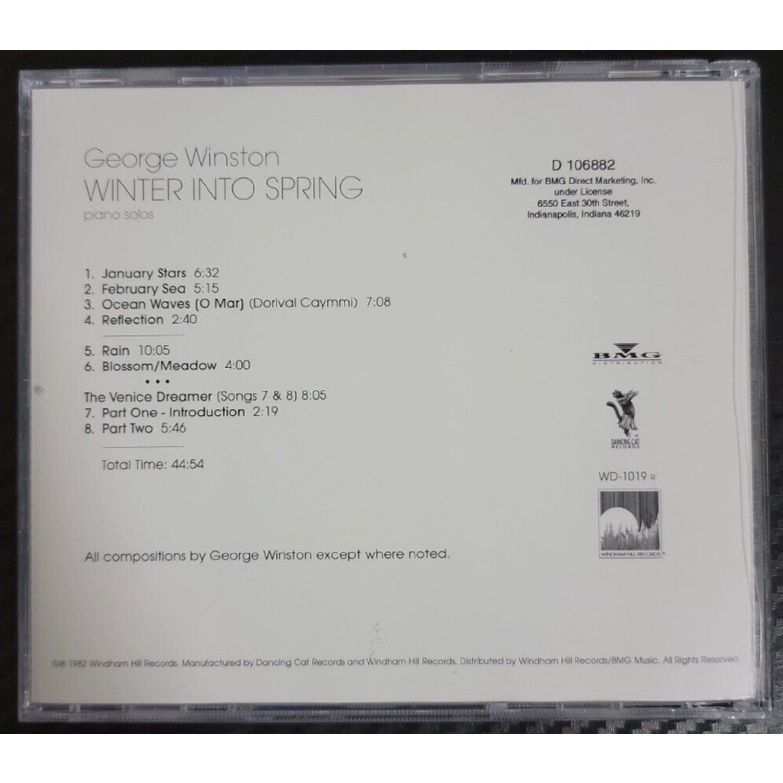 Winter Into Spring (Piano Solos) - Audio CD By George Winston