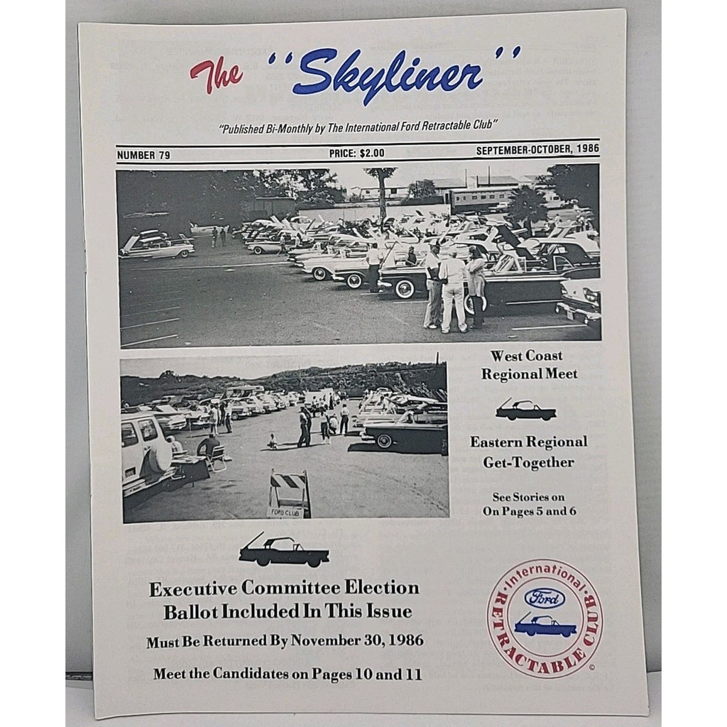 The Skyliner - International Retractable Club - September-October 1986 Number 79