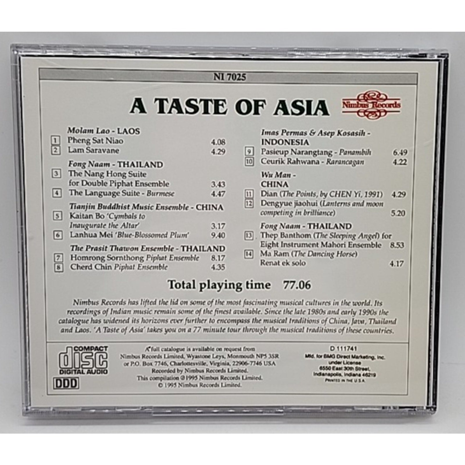 Taste of Asia by Various (CD, 1995)