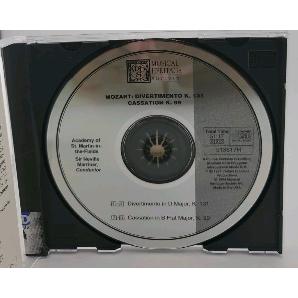 Wolfgang Amadeus Mozart Divertimento K131 Cassation K99 CD Classical Music