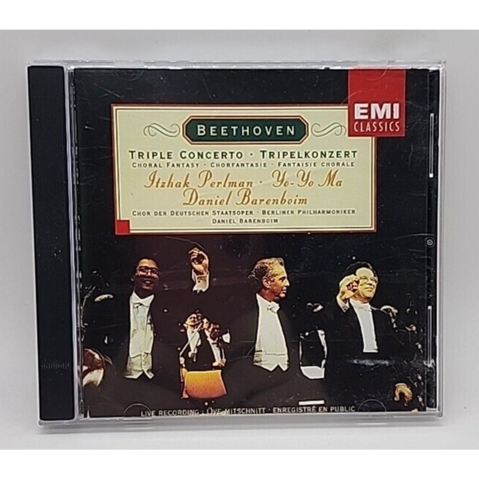 Beethoven: Triple Concerto Itzhak Perlman, Yo Yo Ma, Daniel Barenboim (CD, 1995)
