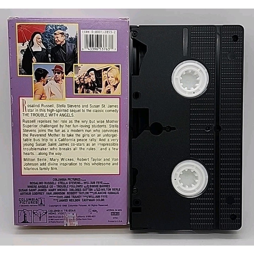 Where Angels Go, Trouble Follows (VHS, 1993, Closed Captioned)
