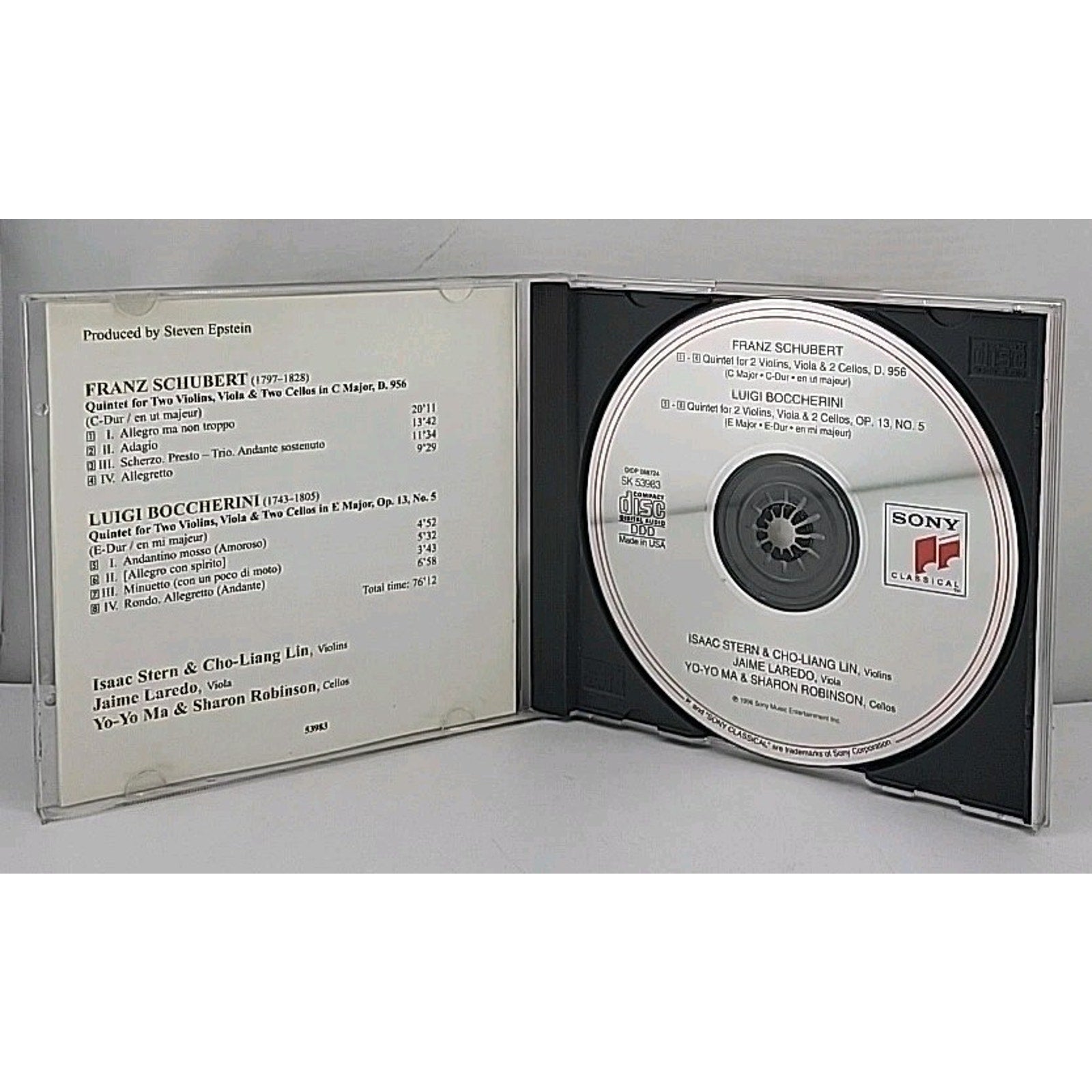 Quintets by Schubert / Boccherini / Stern / Laredo / Ma (CD, 1996)