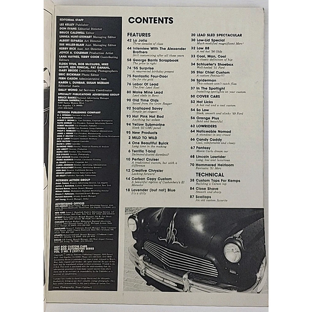 Hot Rod Magazine Custom Cars 1984