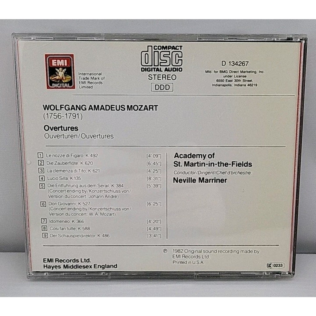 Mozart Overtures Neville Mariner CD