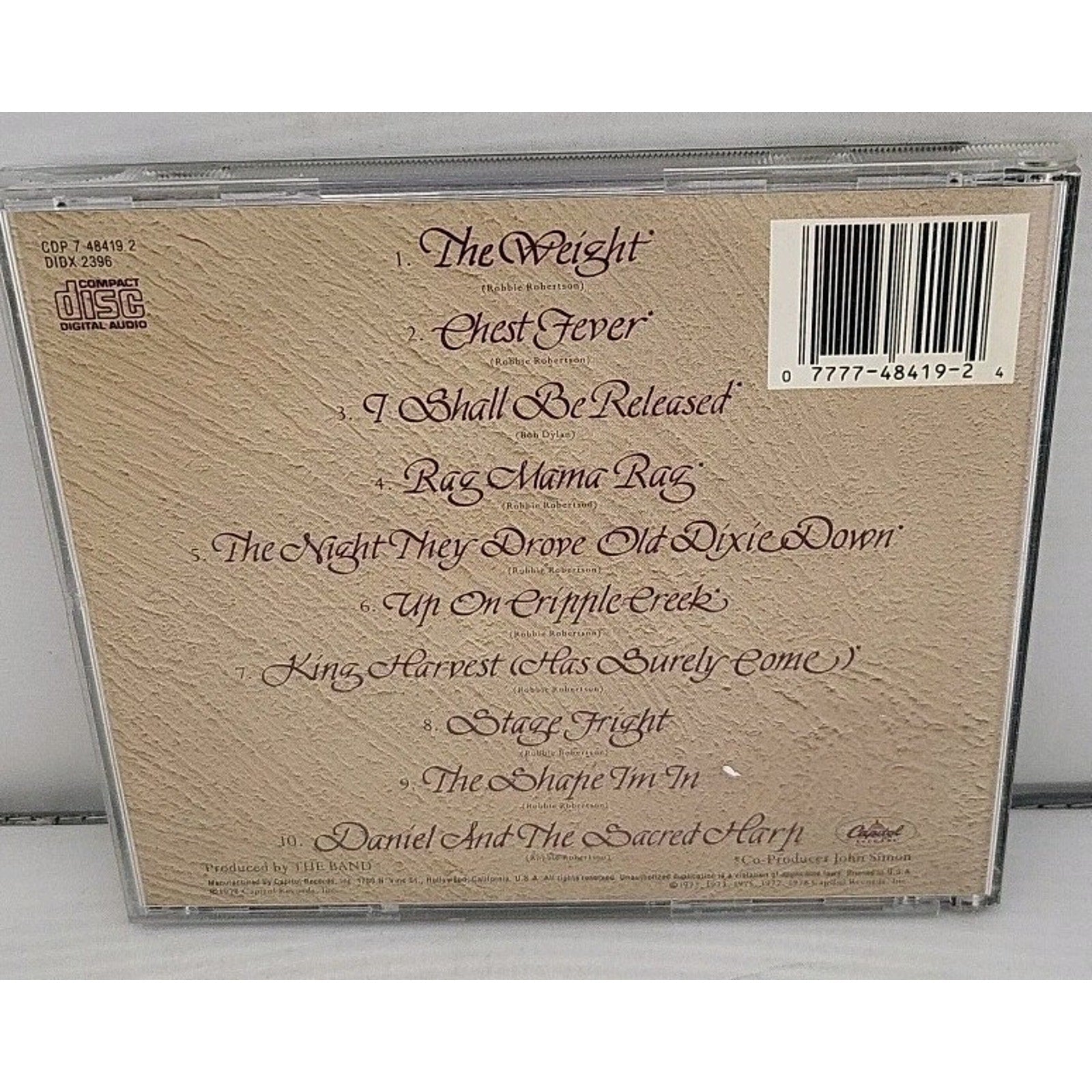 Anthology, Vol. 1 by The Band (CD, Capitol/EMI Records)