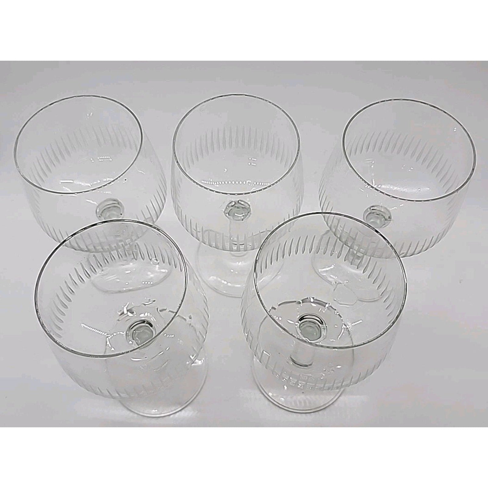 Textured Glass Wineglass / Champagne Sherries Set of 11 Cups