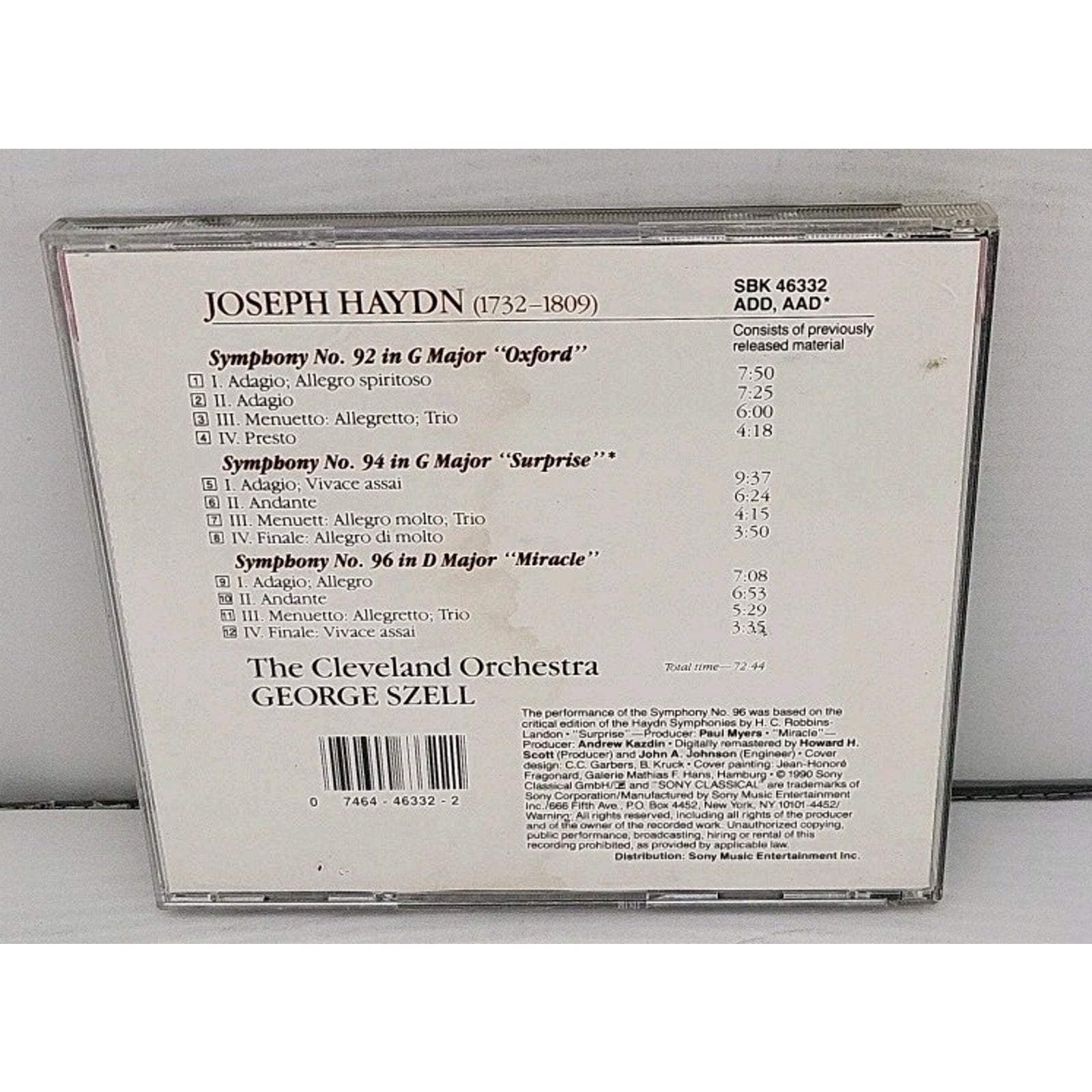 Symphony Nos 92 by Invocation (CD, 1991)