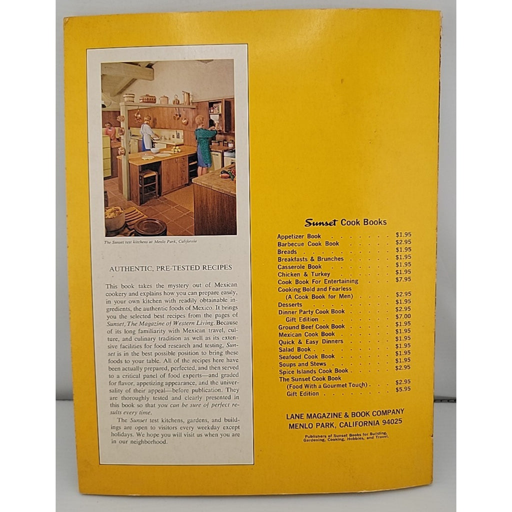 Mexican Cookbook by Sunset Publishing Staff (1977, Trade Paperback)
