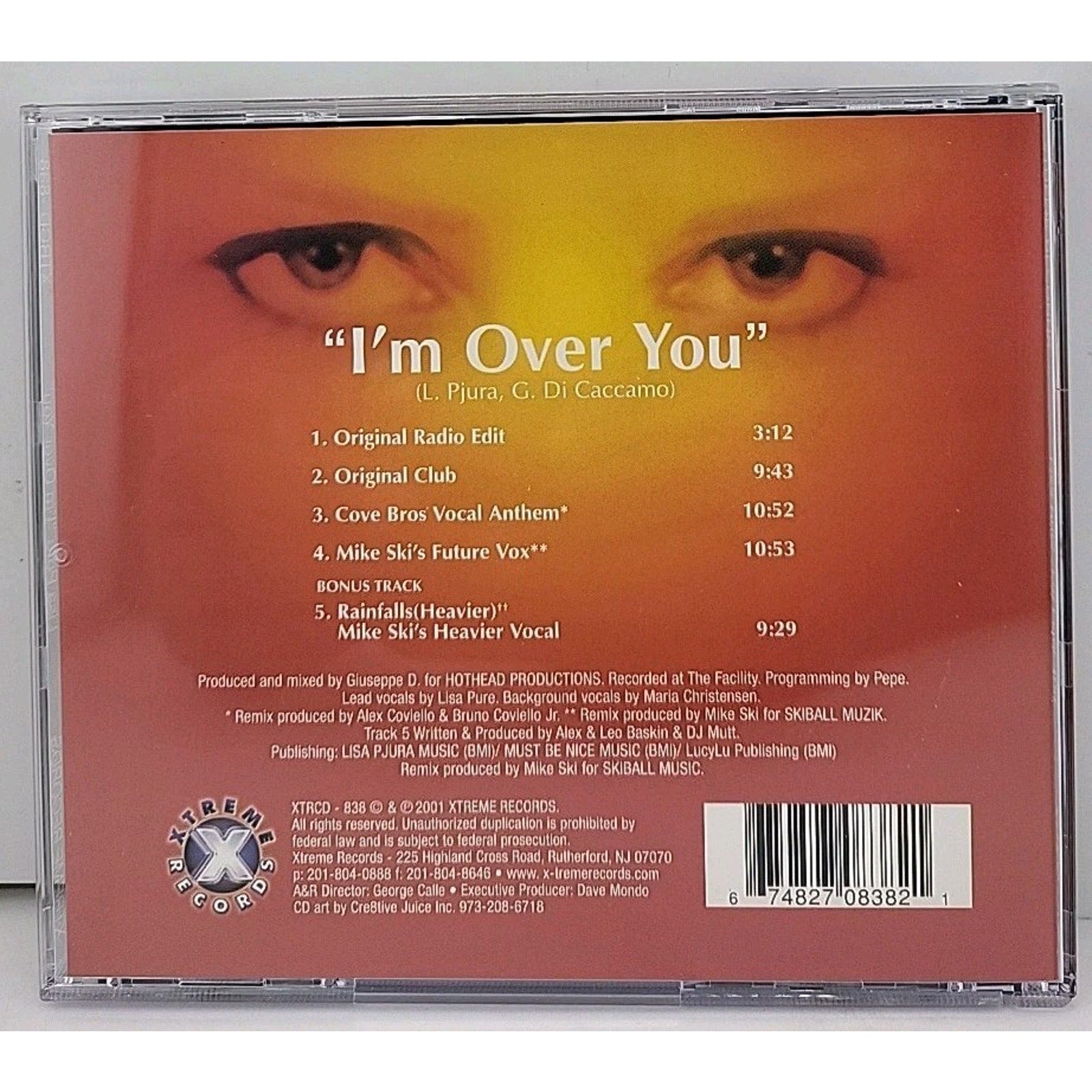 I'm over You by Lisa Pure (Cd5 Maxi-Single, 2002)
