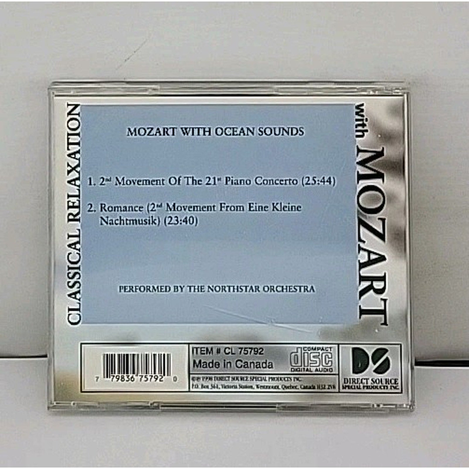 Classical Relaxation with Moza by W.A. Mozart (CD, 2000)