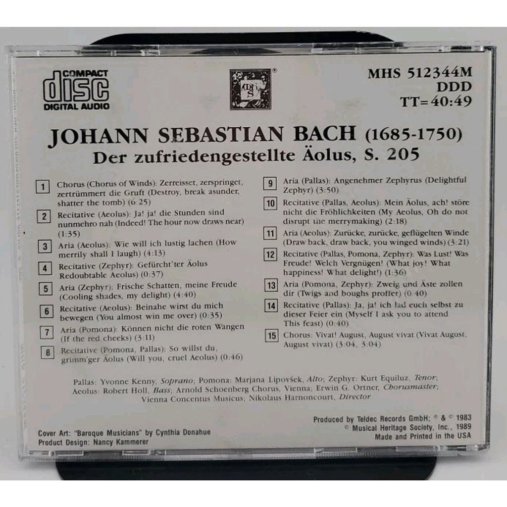 J.S. Bach - Der Zufriedengestellte Aolus, S. 205 CD