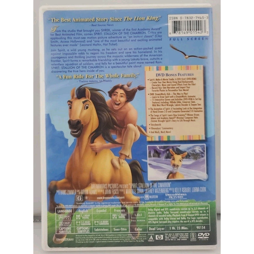 Spirit-Stallion of the Cimarron (DVD, 2002)