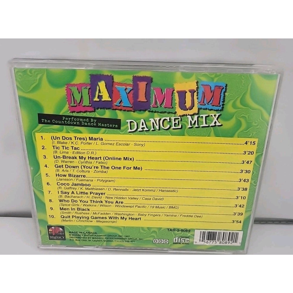 Maximum Dance Mix Audio CD 1997 – Countdown Dance Masters Pop Hits
