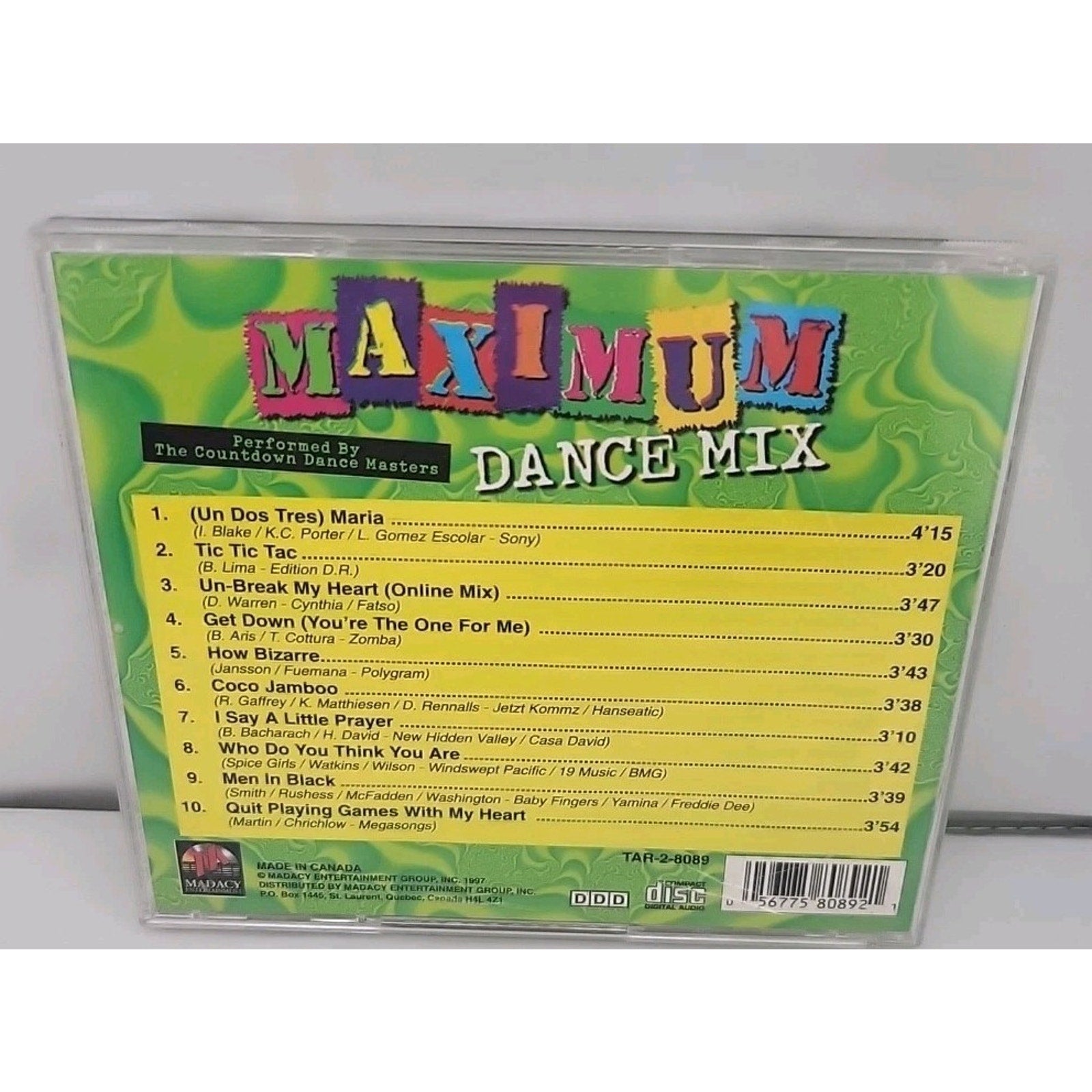Maximum Dance Mix Audio CD 1997 – Countdown Dance Masters Pop Hits