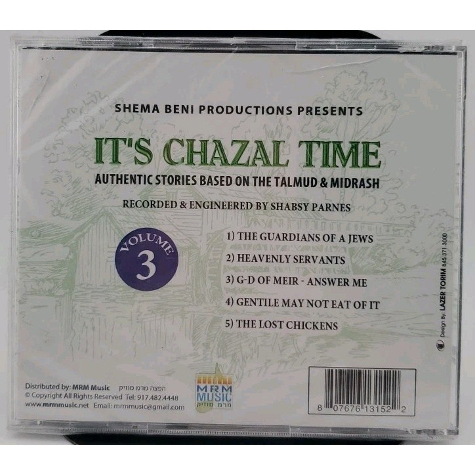 It's Chazal Time Volume 3 Narrated By Rabbi A.Y. Kahan (CD) *Brand New*