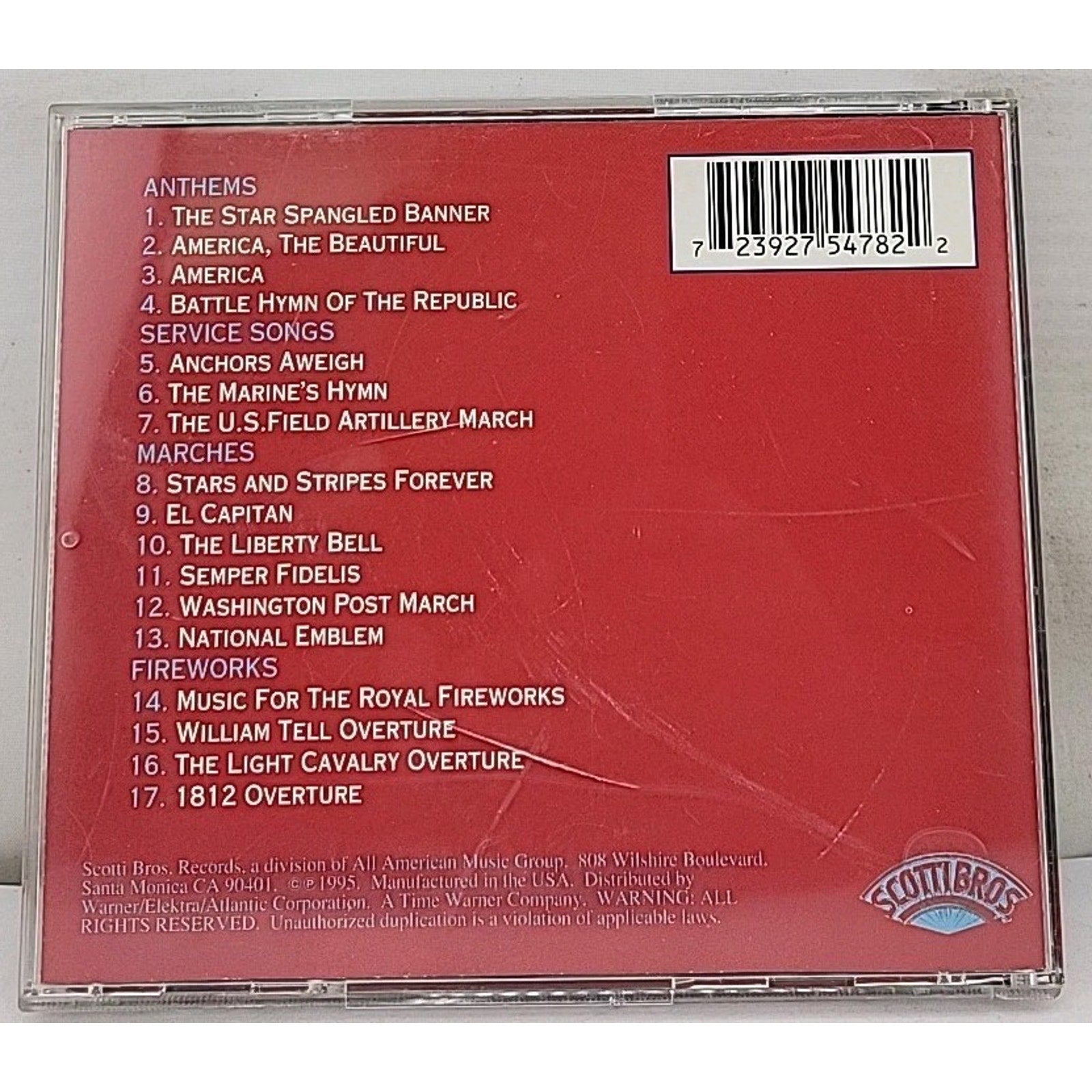 Stars and Stripes Forever [Scotti Bros] by Various Artists (CD, Sep-1998, Zomba