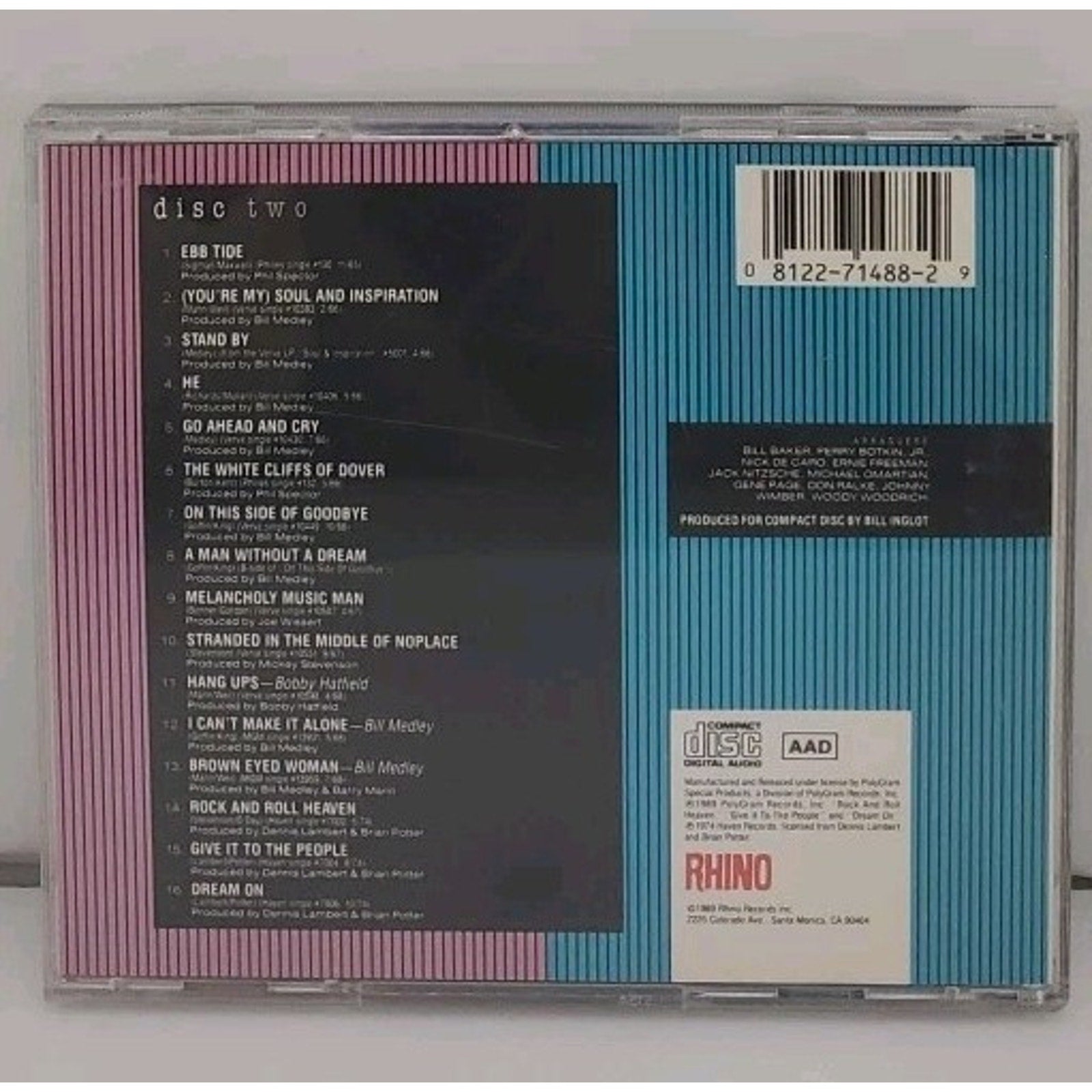 Anthology 1962-74 by The Righteous Brothers (CD, 1989)