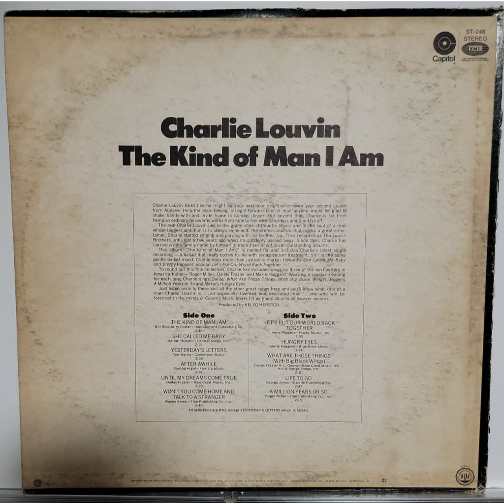 Charlie Louvin – The Kind Of Man I Am (Vinyl)