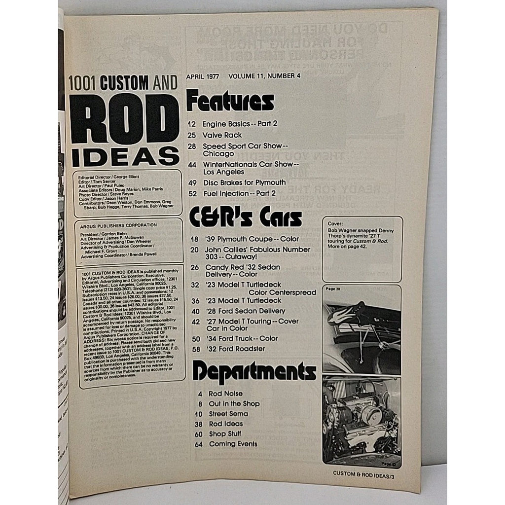 1001 Custom And Rod Ideas Magazine - April 1977 - Volume 11 Number 4