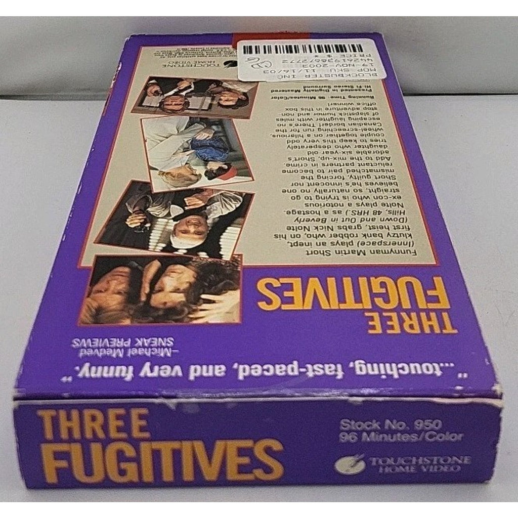 Three Fugitives (VHS, 1991)