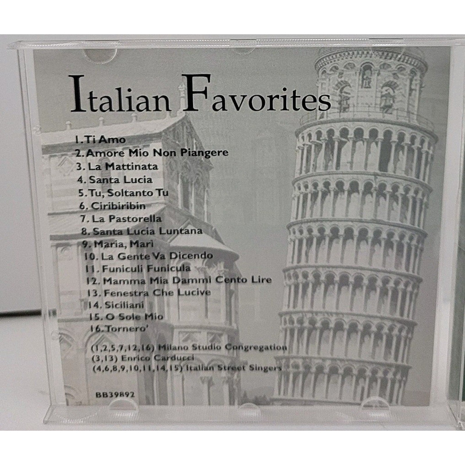 Italian Favorites - Audio CD By Milano Studio Congregation
