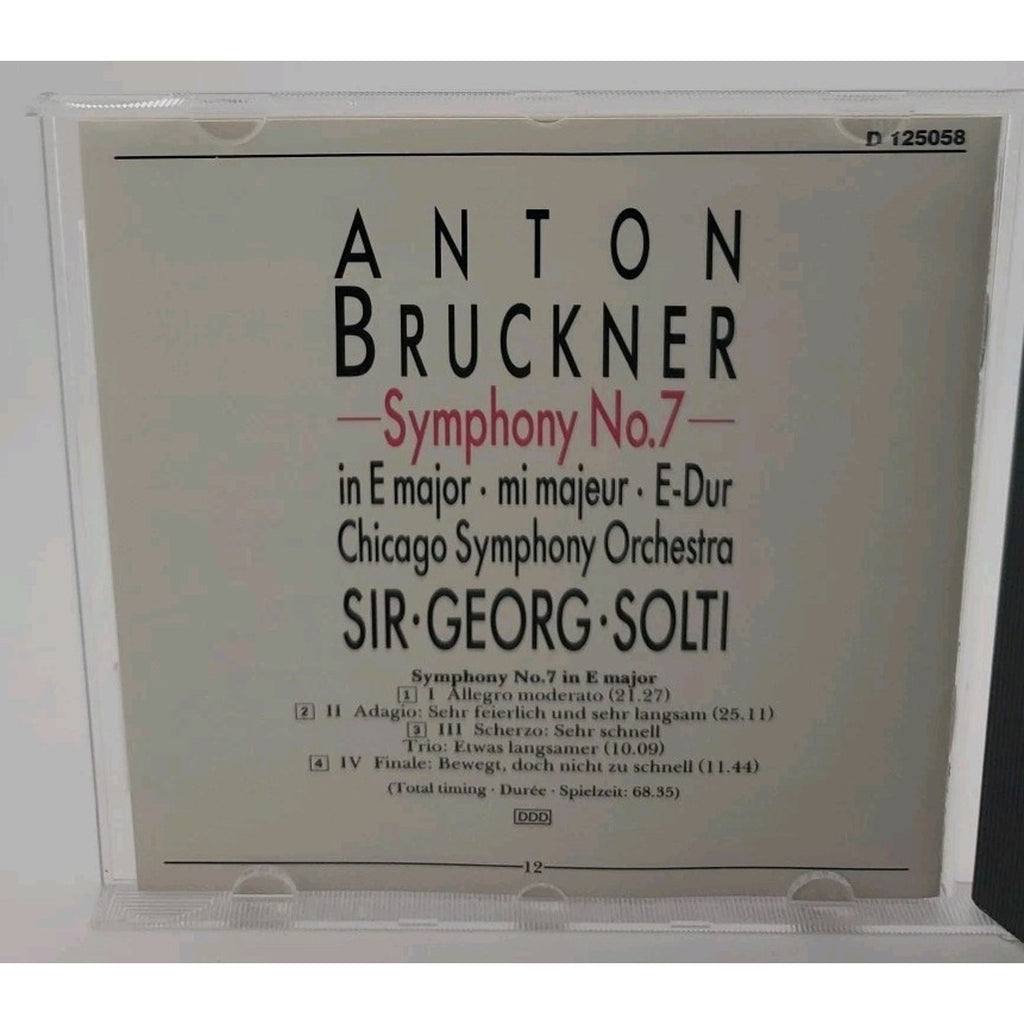 Bruckner Symphony no 7 / Solti, Chicago Symphony Orchestra CD