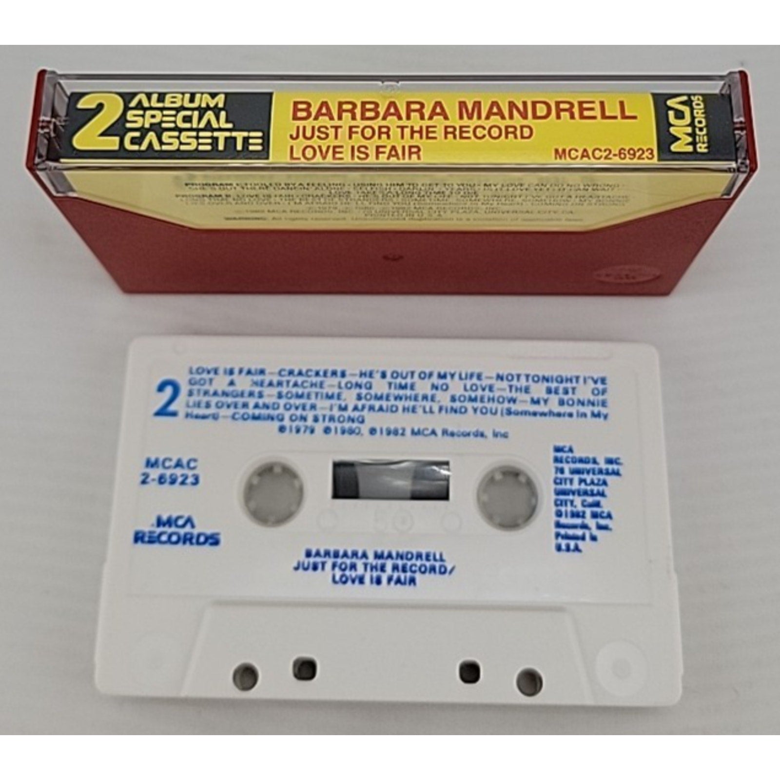 Barbara Mandrell 2 Album Special Just For The Record / Love Is Fair (Cassette)