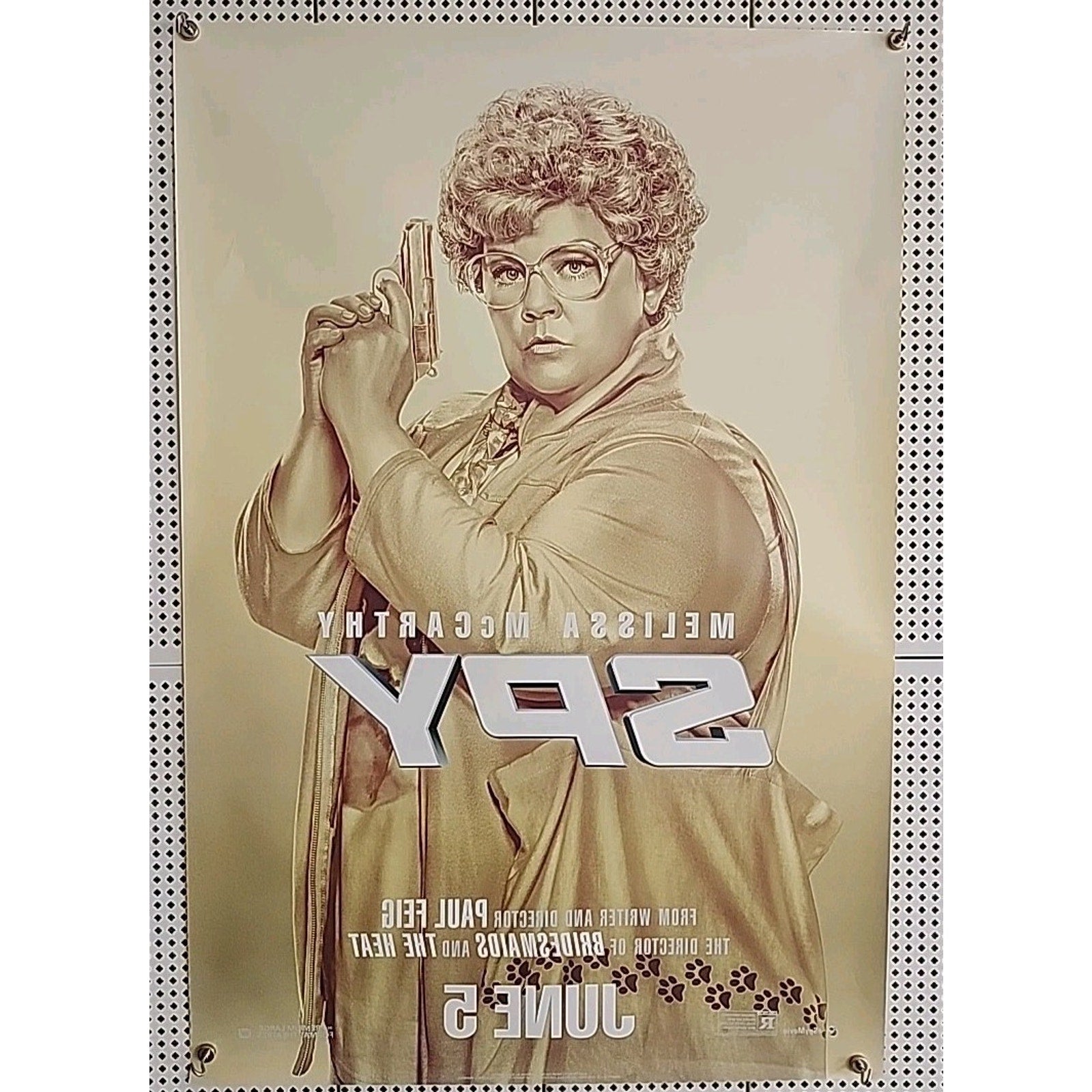 SPY Movie Poster 2 Sided Original Advance 27x40 Melissa McCarthy Jason Statham