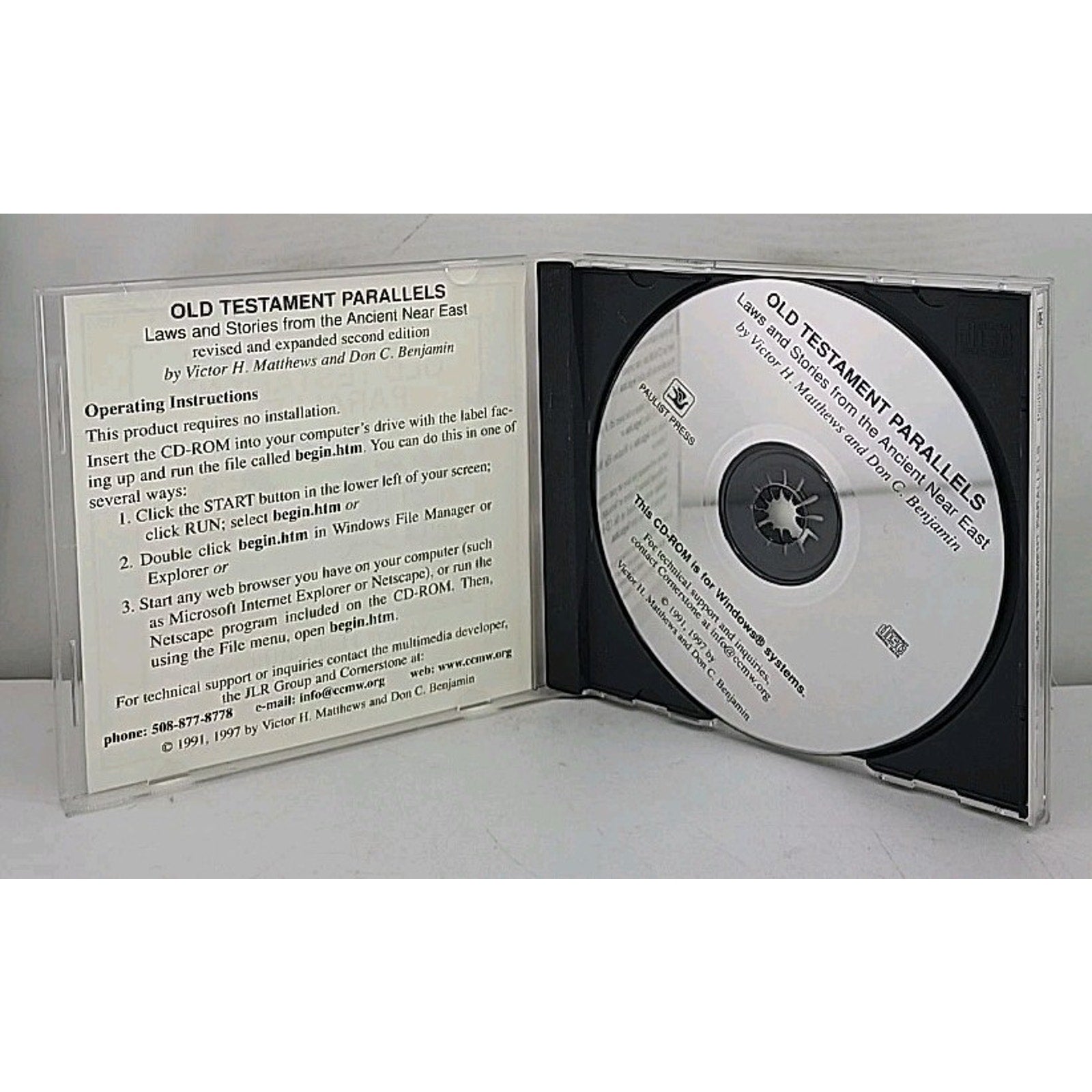 Old Testament Parallels by Don C. Benjamin and Victor H. Matthews (2000, CD-ROM)