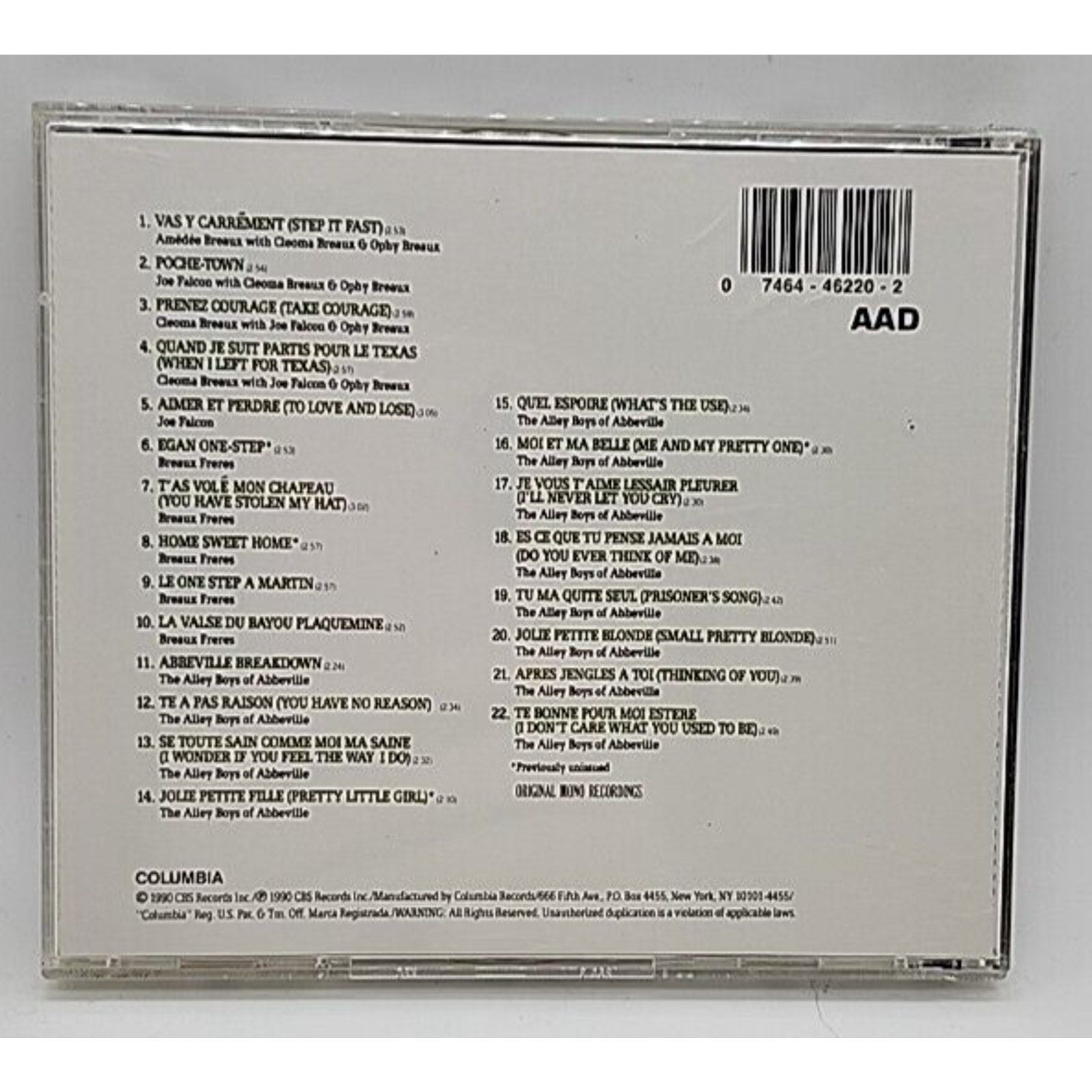 Vol. 1-Abbeville Breakdown 192 by Various (CD, 1990)