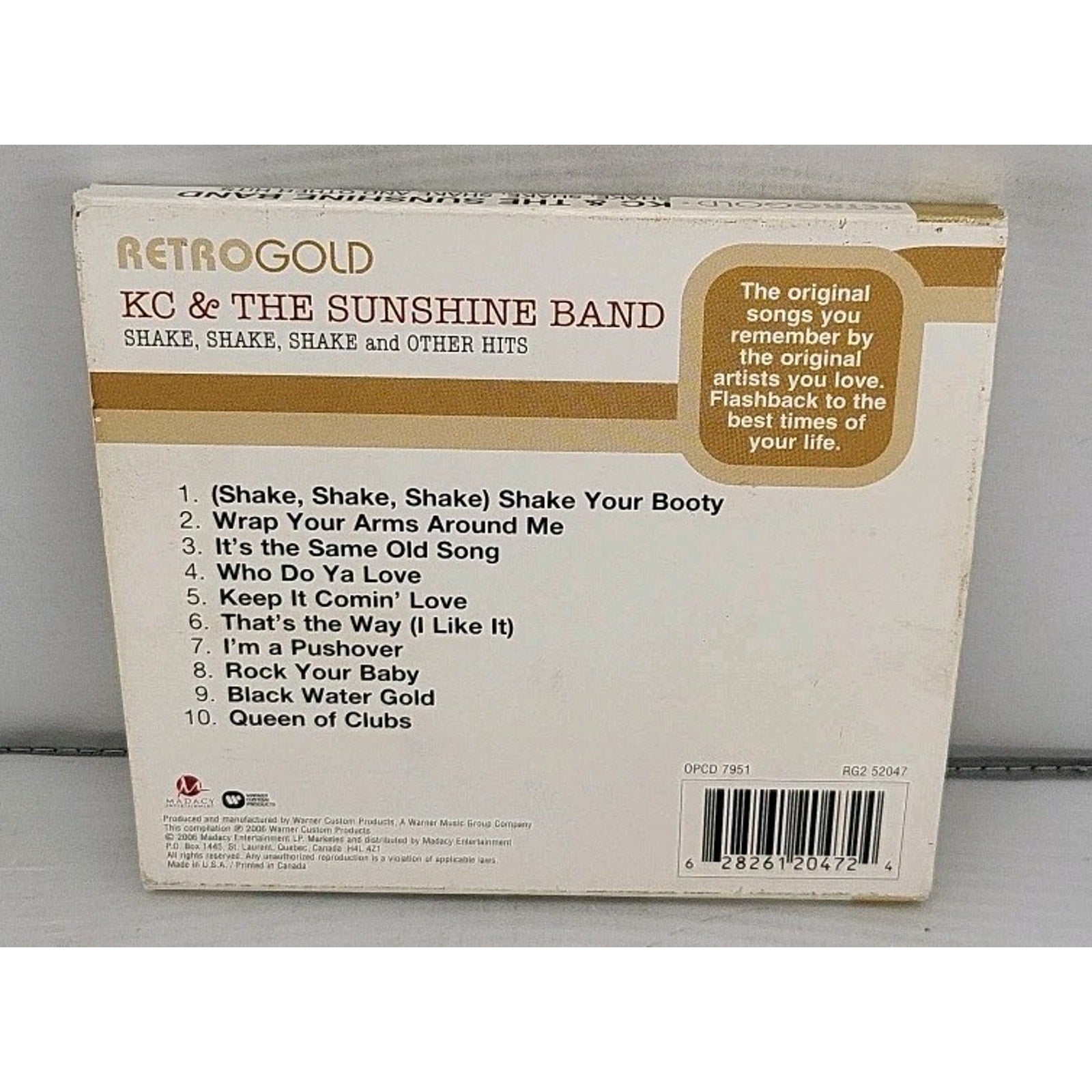 KC & the Sunshine Band 2006 Retro Gold - Shake Shake Shake & Other Hits Audio CD