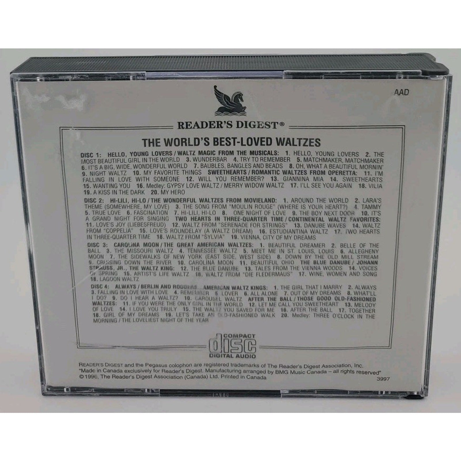 The World’s Best-Loved Waltzes Reader’s Digest (1996) Music CD 4-Disc Set