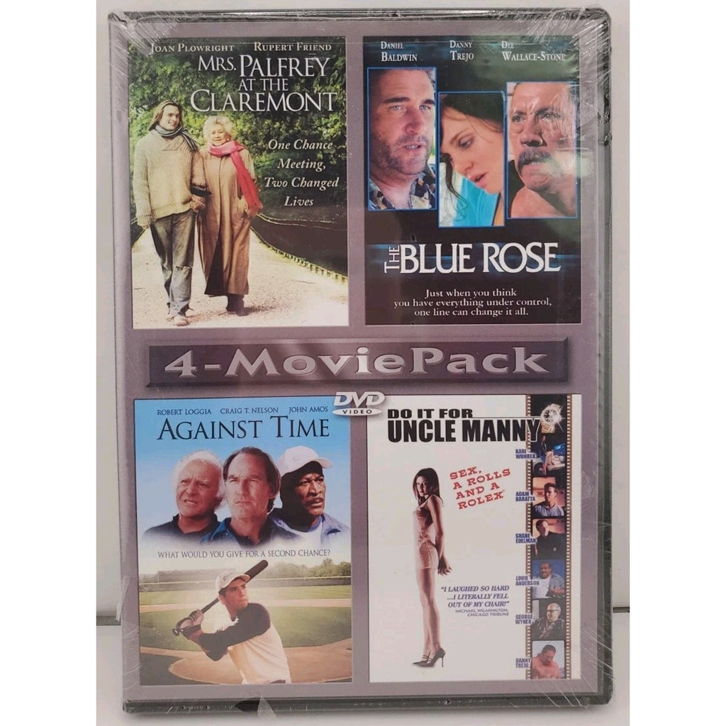 4 Movie DVD Pack Mrs. Palfrey/Blue Rose/Against Time/Uncle Manny *Brand New*