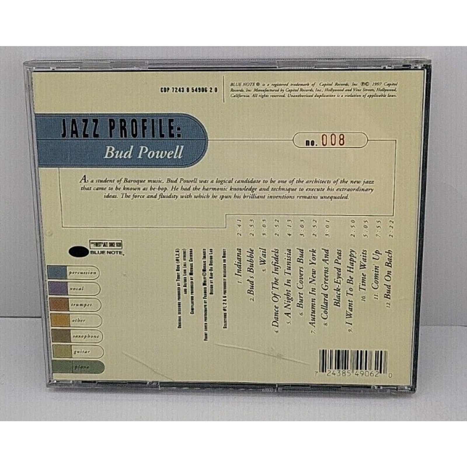 Jazz Profile, Vol. 8 by Bud Powell (CD, Apr-1997, Blue Note (Label))