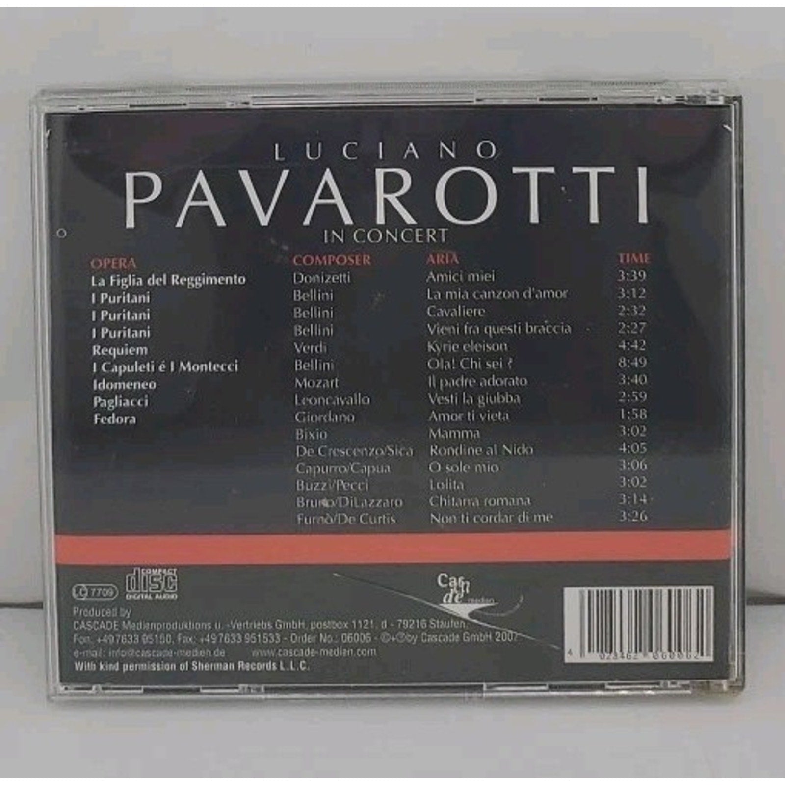 Luciano Pavarotti In Concert (CD)