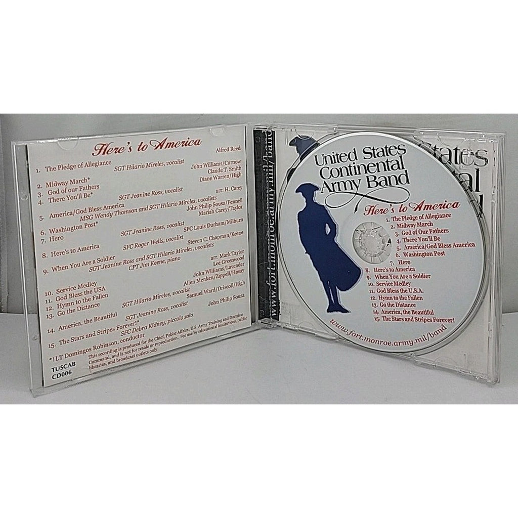 Here's To America By The United States Continental Army Band CD
