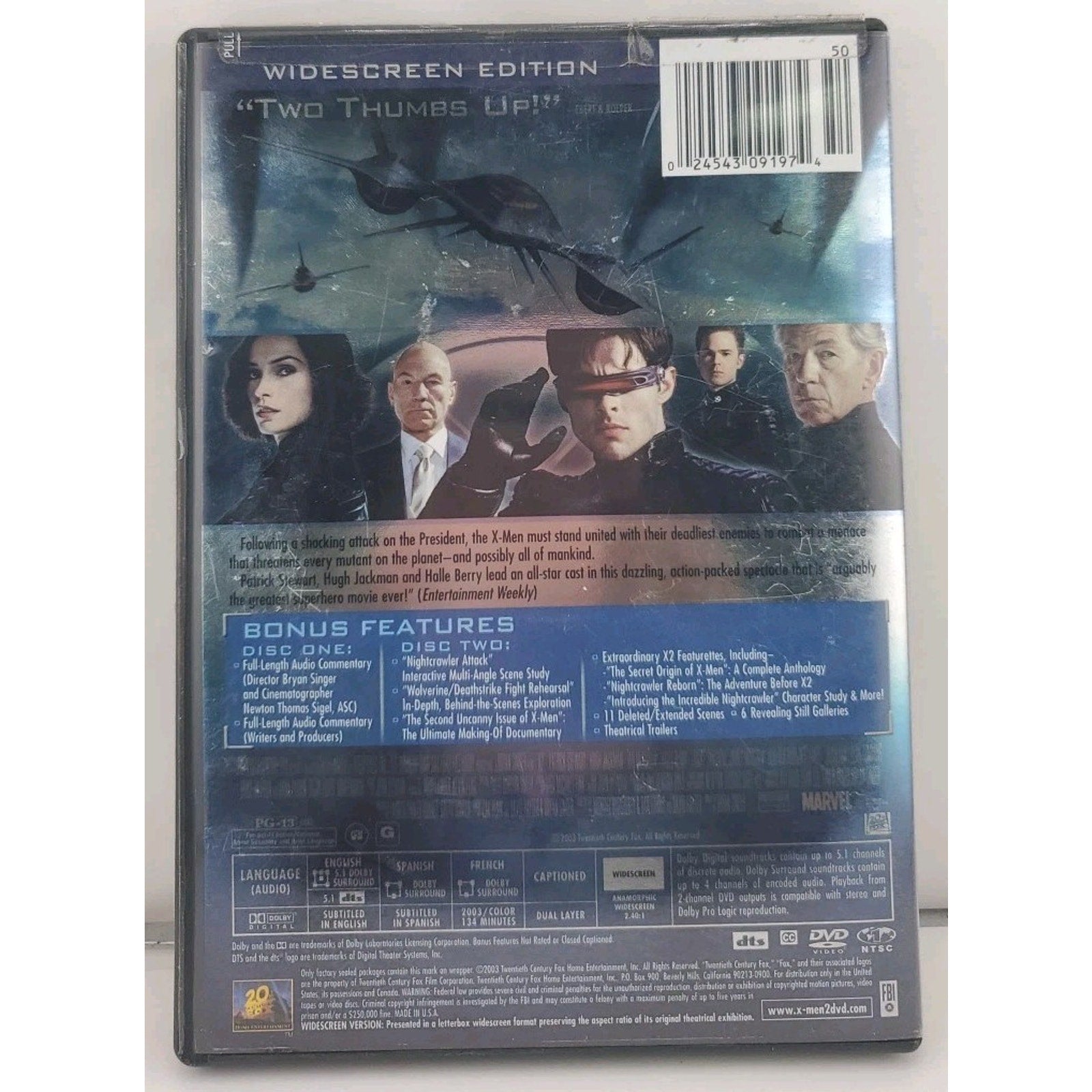 X2: X-Men United (DVD, 2003)