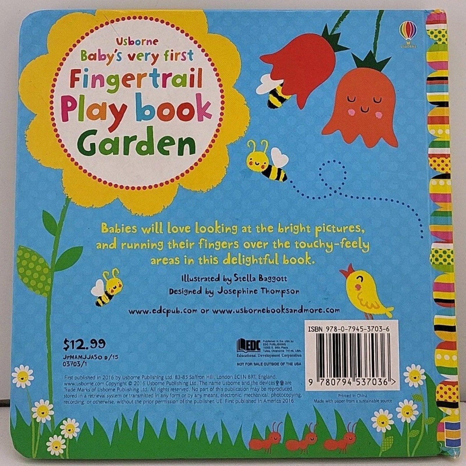 Babys Very First Fingertrail Play Book Garden - Board Book